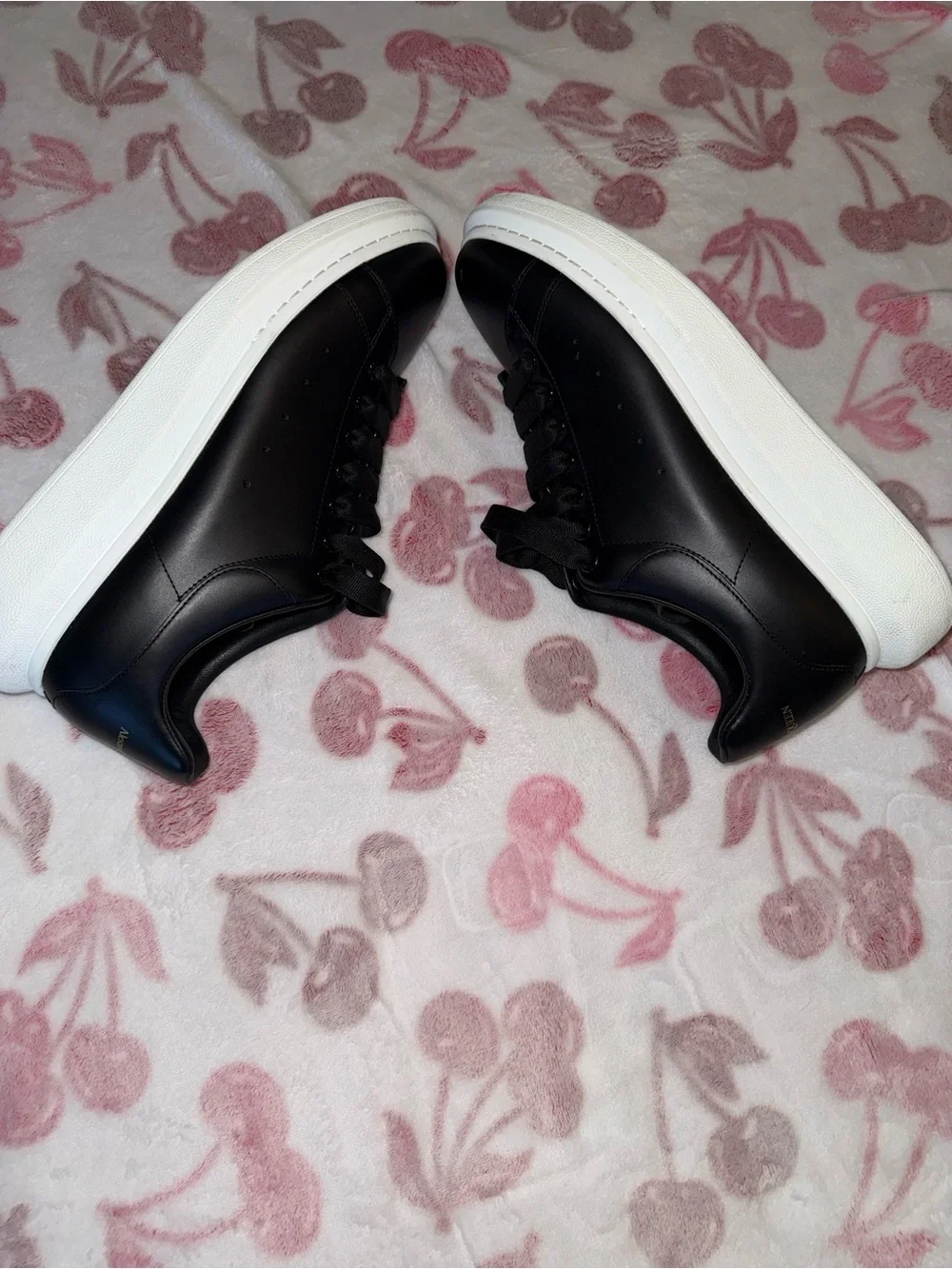 Leather Low-Top Sneakers with Platform Sole